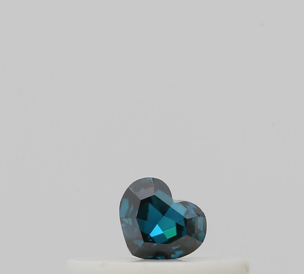 Heart Fancy Deep Green Blue Natural Diamond 0.09ct loose diamond