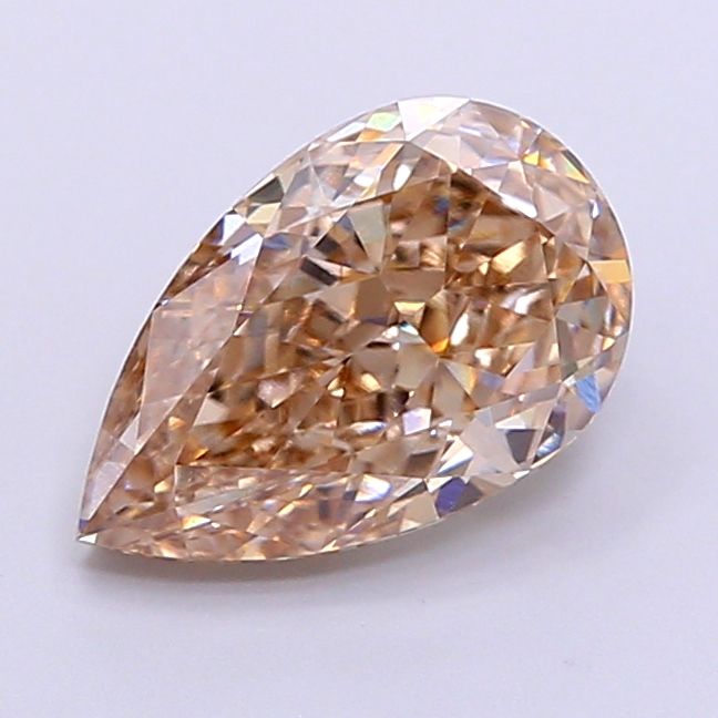 Pear Fancy Light Brown Lab-grown Diamond 2.03ct VS1 loose diamond