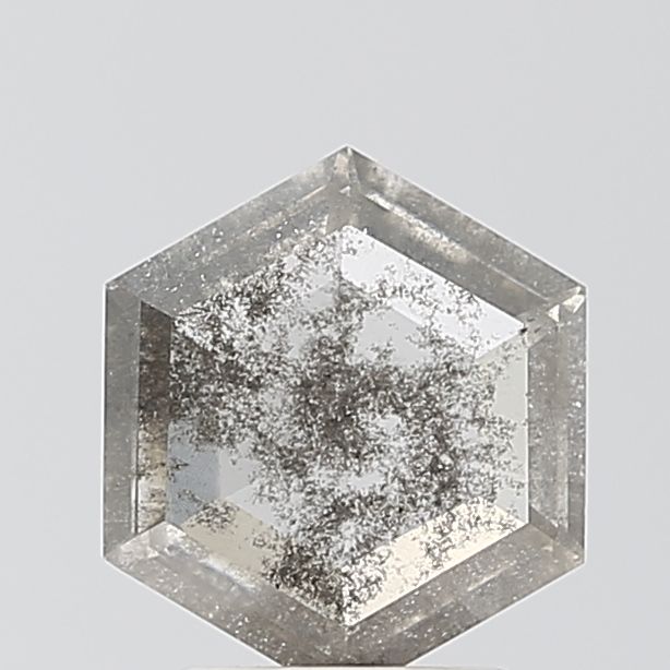 Hexagonal Salt And Pepper Lab-grown Diamond 1.45ct I2 loose diamond