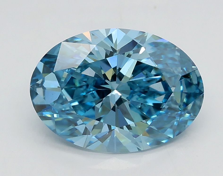Oval Fancy Vivid Blue Lab-grown Diamond 2.01ct VS1 loose diamond