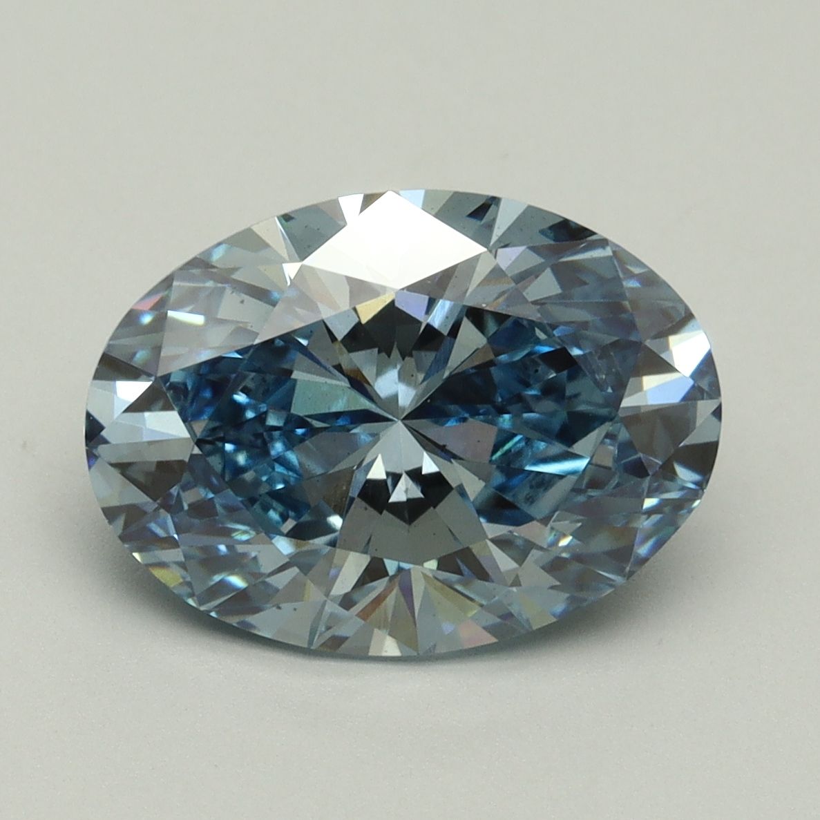 Oval Fancy Vivid Blue Lab-grown Diamond 4.02ct VS2 loose diamond