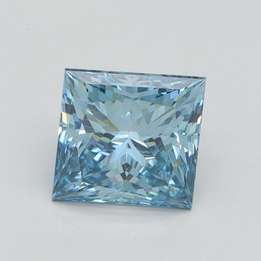 Princess Fancy Vivid Blue Lab-grown Diamond 1.73ct VVS2 loose diamond