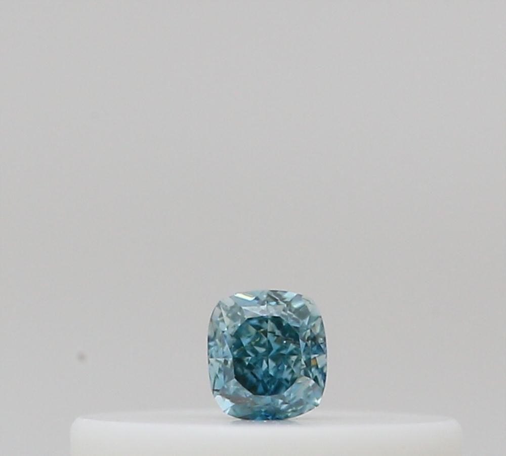 Cushion Fancy Intense Blue Green Natural Diamond 0.04ct loose diamond