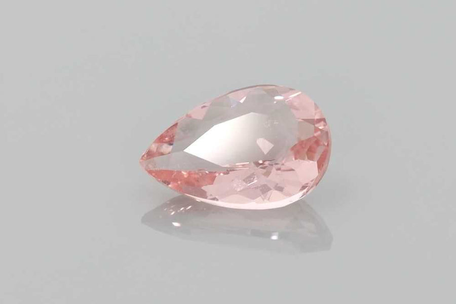 Pear Orange Morganite 1.4ct loose gemstone