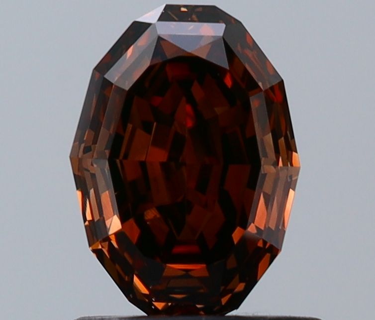 Oval Fancy Dark Orangey Brown Natural Diamond 1.02ct VS2 loose diamond
