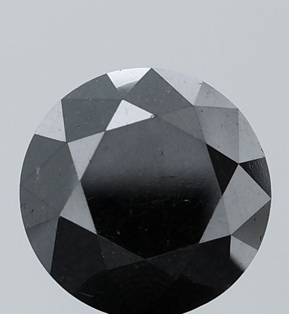 Round Black Natural Diamond 1.53ct VS1 loose diamond