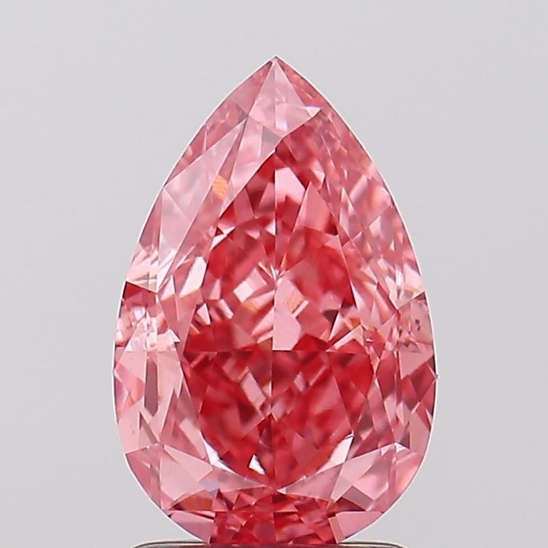 Pear Fancy Vivid Pink Lab-grown Diamond 2.01ct VS1 loose diamond