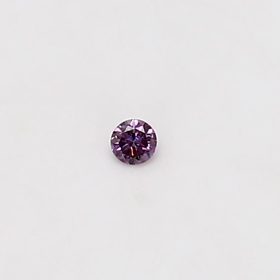 Round Fancy Intense Pink Purple Natural Diamond 0.02ct loose diamond