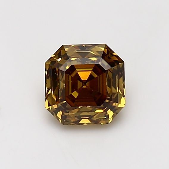 Asscher Fancy Deep Yellow Natural Diamond 0.84ct VVS2 loose diamond