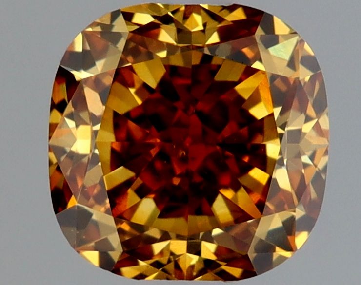 Cushion Fancy Deep Brownish Yellowish Orange Natural Diamond 0.71ct SI2 loose diamond