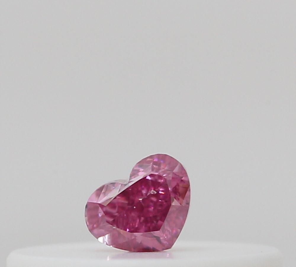 Heart Fancy Vivid Purplish Pink Natural Diamond 0.05ct loose diamond