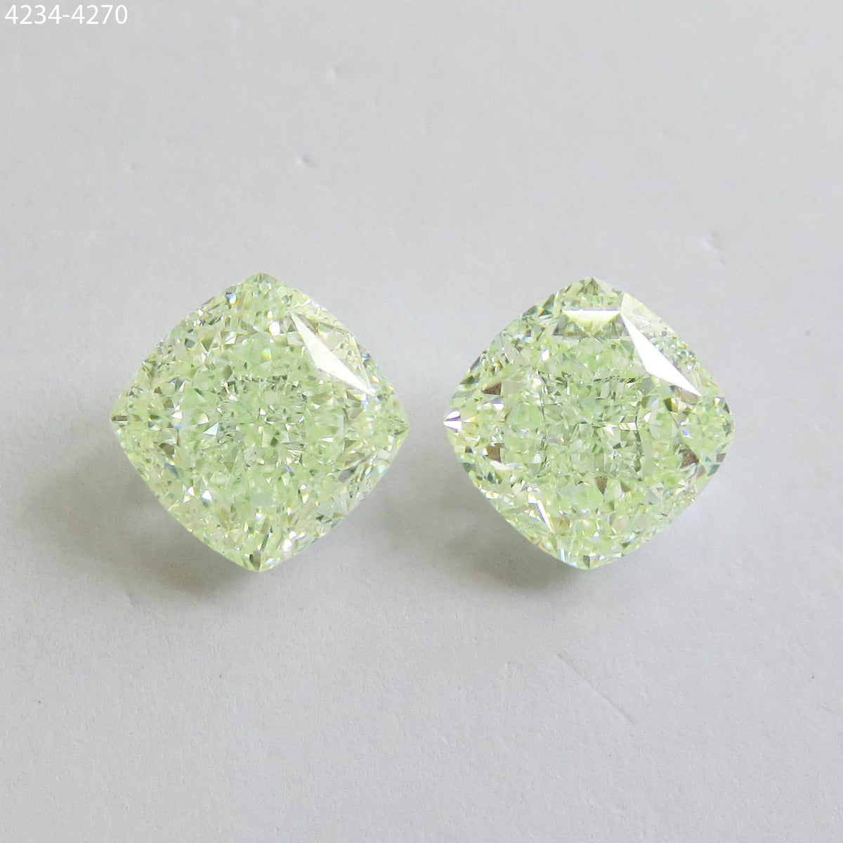 Cushion Light Yellow Green Natural Diamond 2.17ct IF loose diamond