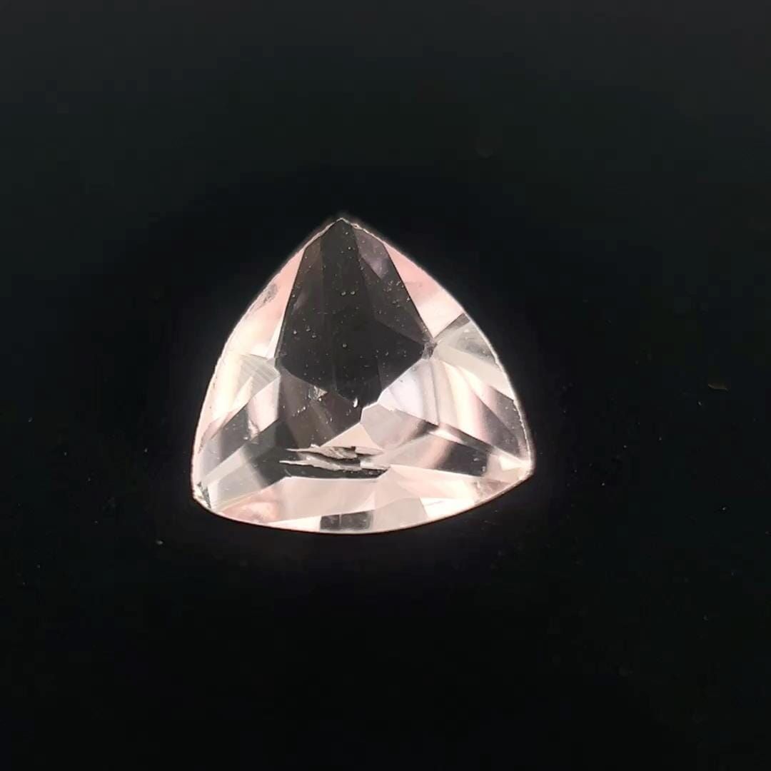 Trilliant Pink Morganite 0.5ct loose gemstone