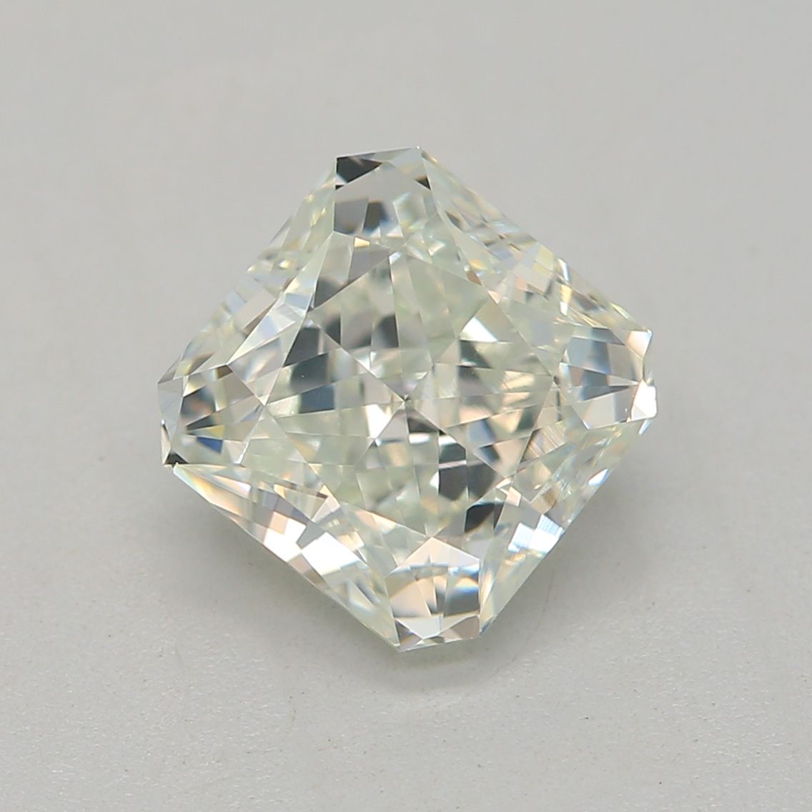 Radiant Faint Green Natural Diamond 1.01ct VS1 loose diamond