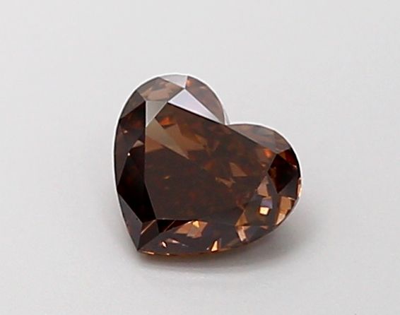 Heart Fancy Vivid Brown Lab-grown Diamond 0.53ct VS1 loose diamond