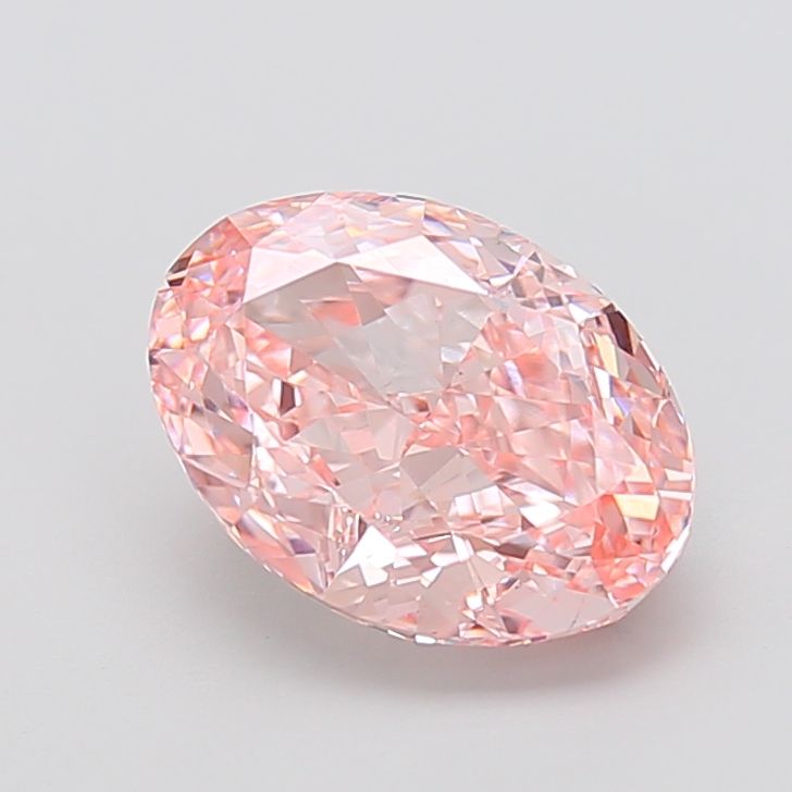 Oval Fancy Vivid Pink Lab-grown Diamond 3.73ct VS1 loose diamond