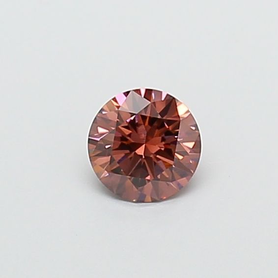 Round Fancy Pink Brown Lab-grown Diamond 0.63ct VVS2 loose diamond