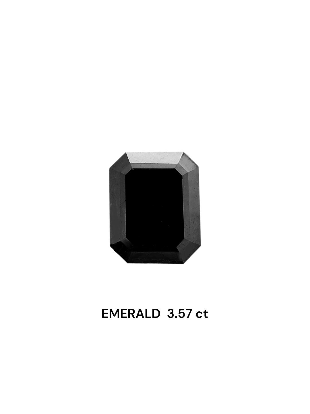 Emerald Black Natural Diamond 3.57ct loose diamond