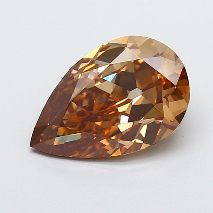 Pear Fancy Brown Lab-grown Diamond 2.66ct VVS2 loose diamond