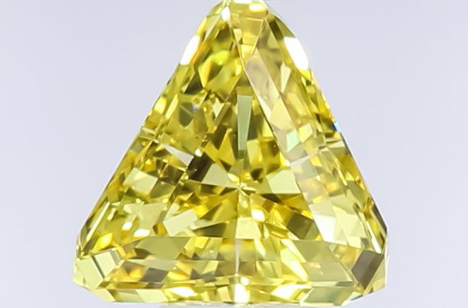 Triangular Fancy Vivid Yellow Natural Diamond 0.59ct VVS2 loose diamond
