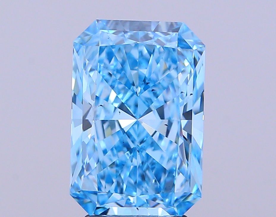 Radiant Fancy Vivid Blue Lab-grown Diamond 3.08ct VS2 loose diamond