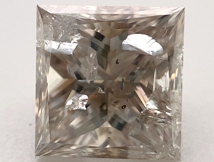 Princess Champagne Natural Diamond 2.02ct I1 loose diamond