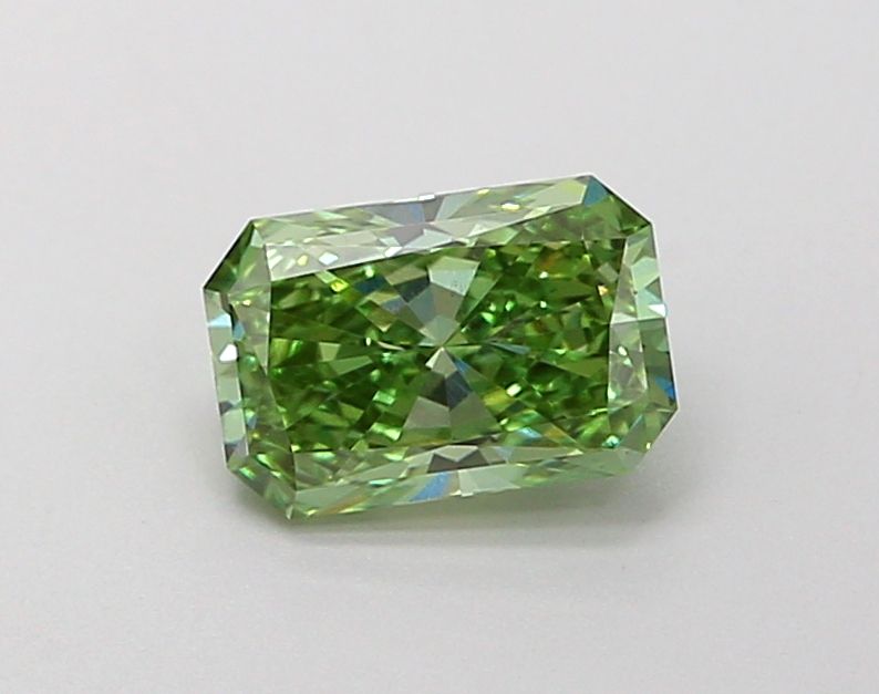 Radiant Fancy Vivid Green Lab-grown Diamond 0.71ct VS1 loose diamond