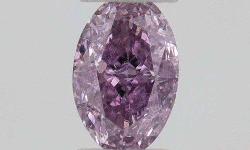 Oval Fancy Intense Purple Pink Natural Diamond 0.09ct loose diamond
