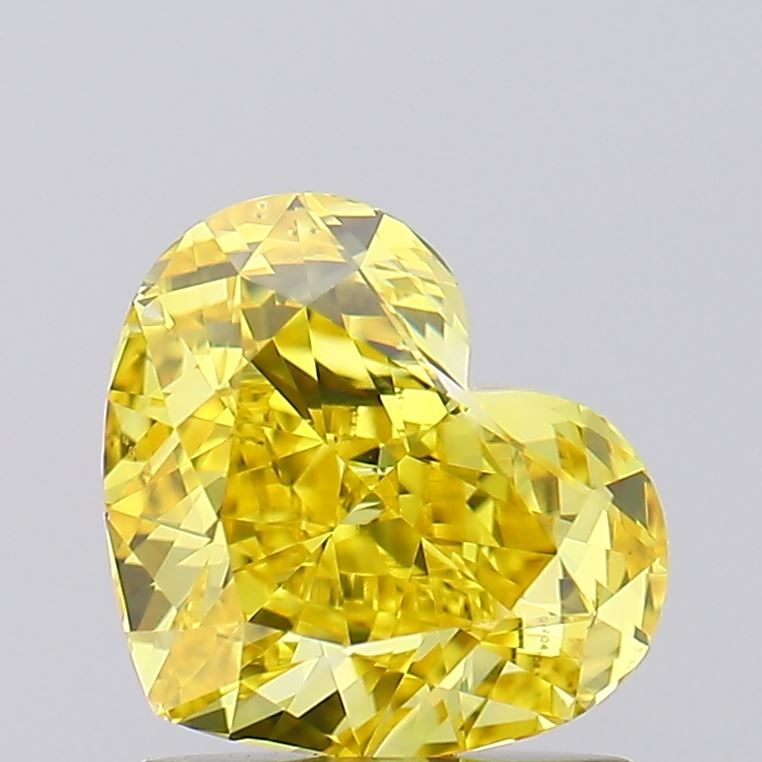 Heart Fancy Vivid Yellow Lab-grown Diamond 1.14ct VS2 loose diamond
