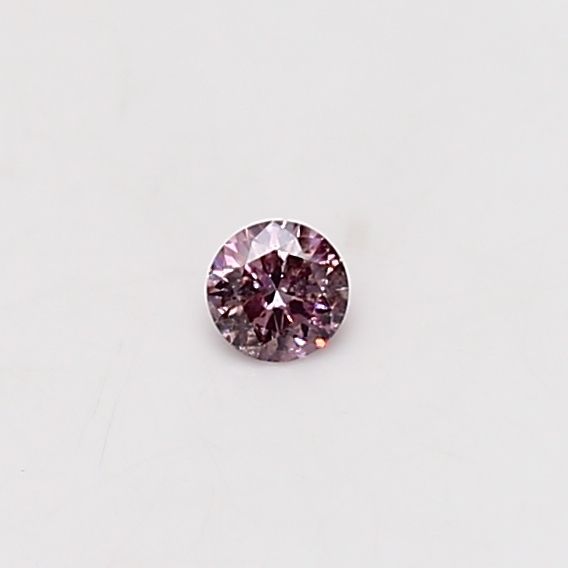 Round Fancy Intense Purplish Pink Natural Diamond 0.07ct I2 loose diamond