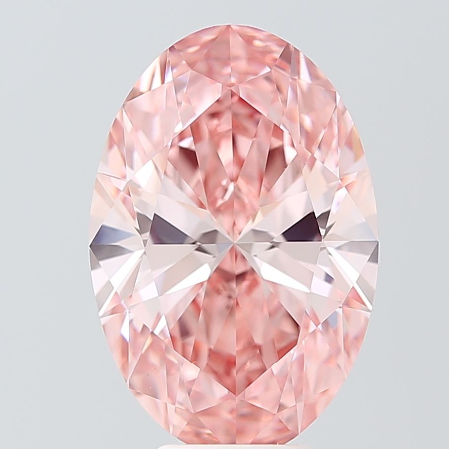 Oval Fancy Vivid Pink Lab-grown Diamond 6.11ct VVS2 loose diamond