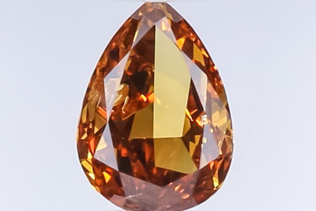 Pear Fancy Deep Orange Brown Natural Diamond 0.28ct loose diamond