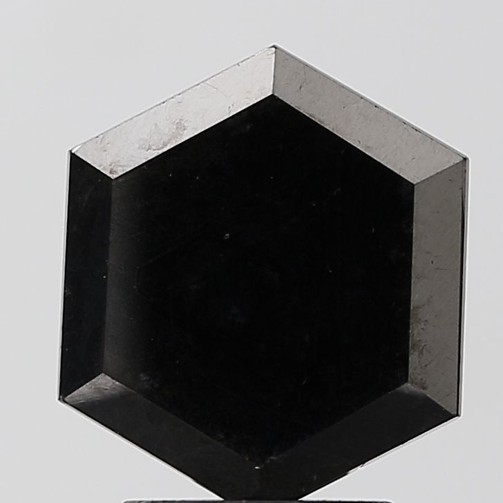 Hexagonal Black Natural Diamond 2.61ct VVS2 loose diamond