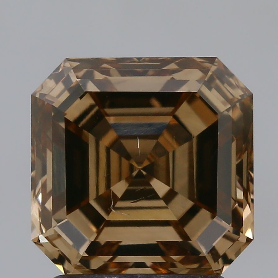 Square Emerald Fancy Yellowish Brown Natural Diamond 2.21ct SI1 loose diamond