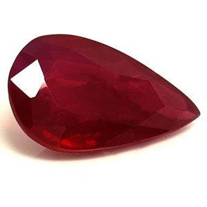 Pear Red Ruby 1.66ct loose gemstone