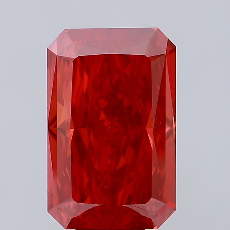 Radiant Fancy Vivid Red Lab-grown Diamond 7.5ct VS1 loose diamond