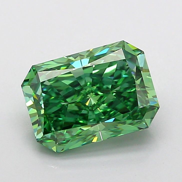 Radiant Fancy Vivid Green Lab-grown Diamond 2.01ct VVS2 loose diamond