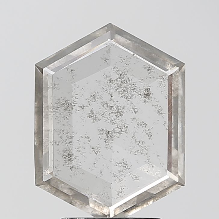 Hexagonal Salt And Pepper Lab-grown Diamond 1.9ct I1 loose diamond