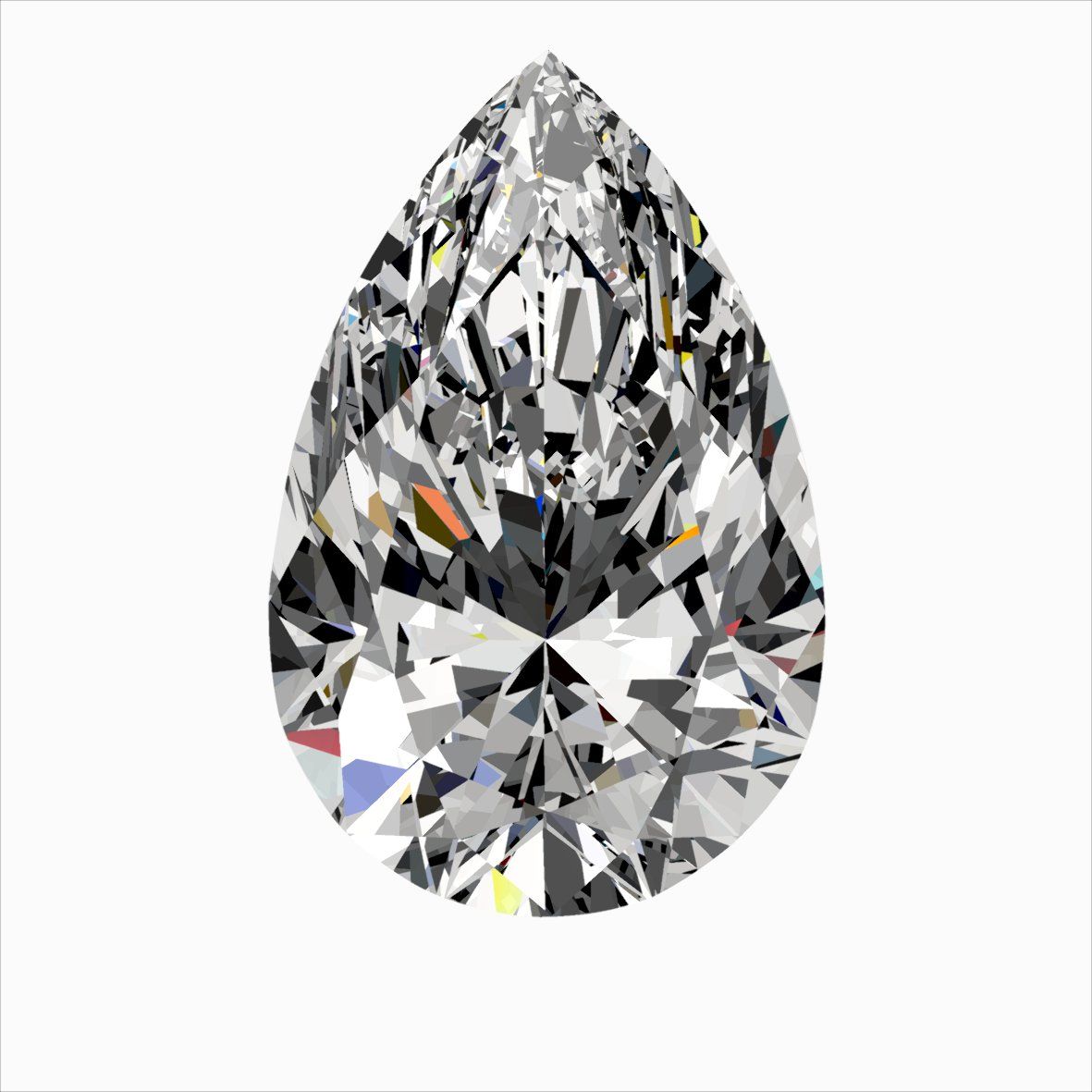Pear Natural Diamond 0.46ct G VVS2