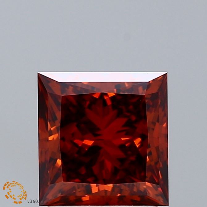 Princess Fancy Deep Orange Lab-grown Diamond 2.08ct VVS2 loose diamond