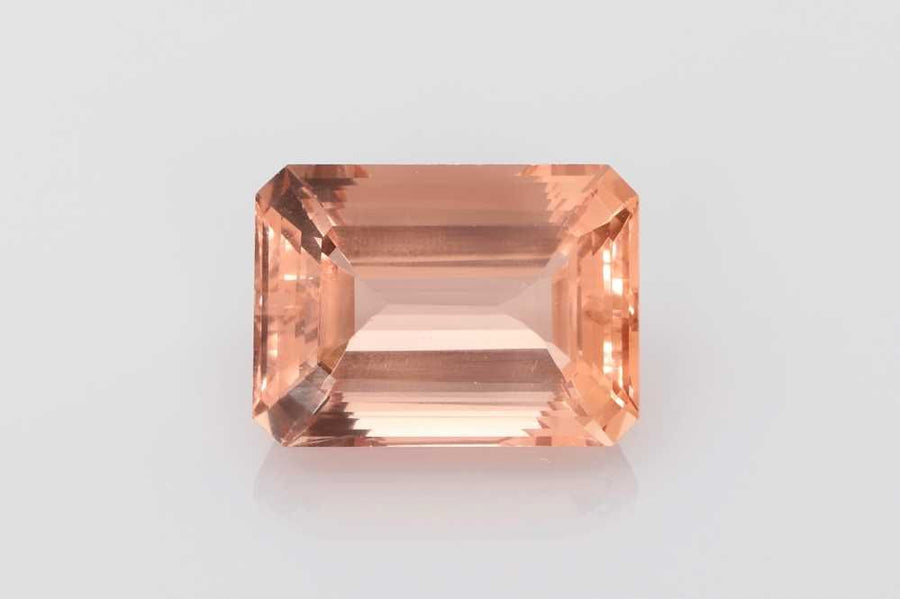 Emerald Orange Morganite 10.73ct loose gemstone