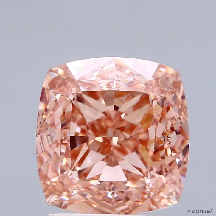 Cushion Fancy Pink Brown Lab-grown Diamond 3.02ct VVS2 loose diamond