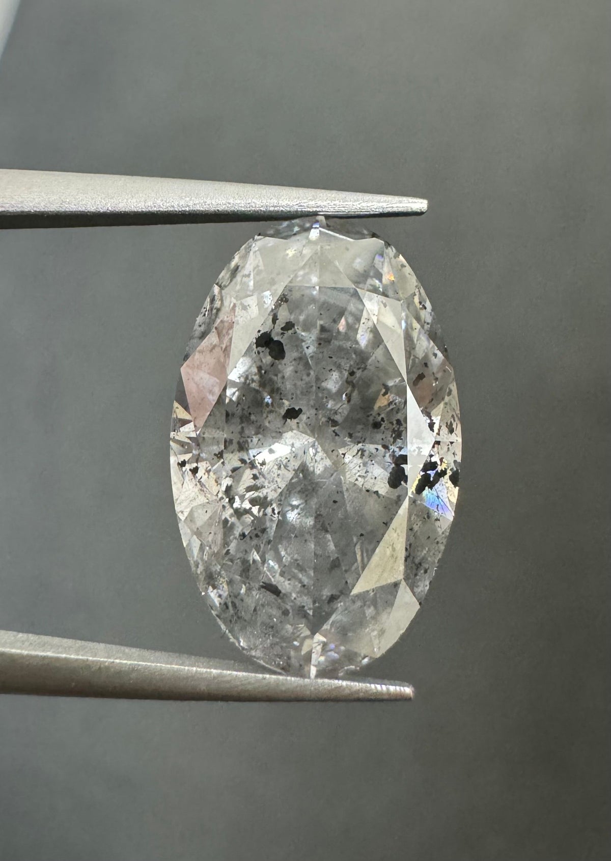 Oval Fancy Gray Natural Diamond 7.24ct I3 loose diamond