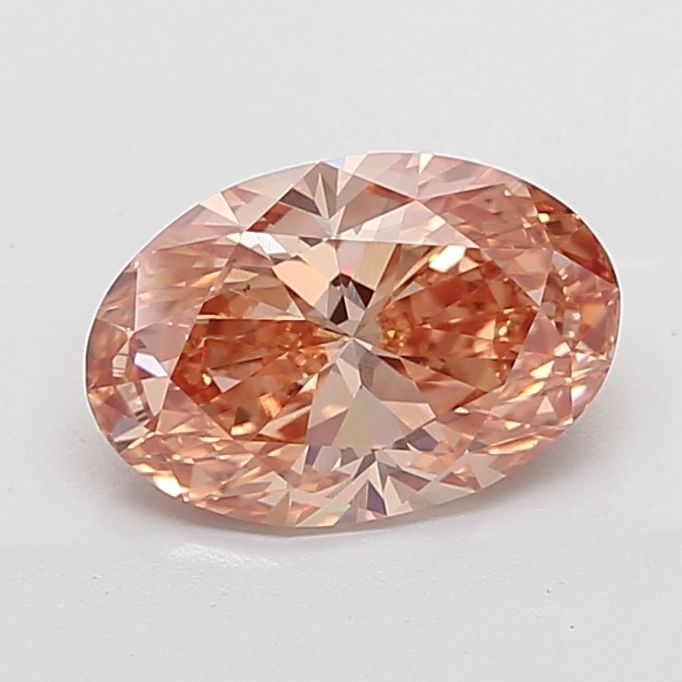 Oval Champagne Lab-grown Diamond 3.4ct VS1 loose diamond