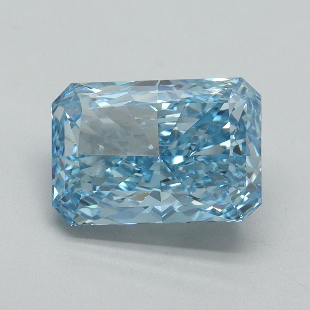 Radiant Fancy Intense Blue Lab-grown Diamond 2.7ct VS1 loose diamond