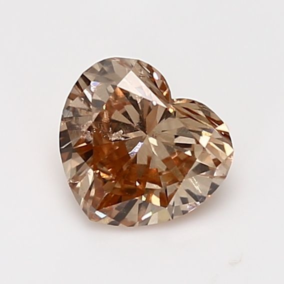 Heart Fancy Brown Orange Natural Diamond 1ct SI2 loose diamond