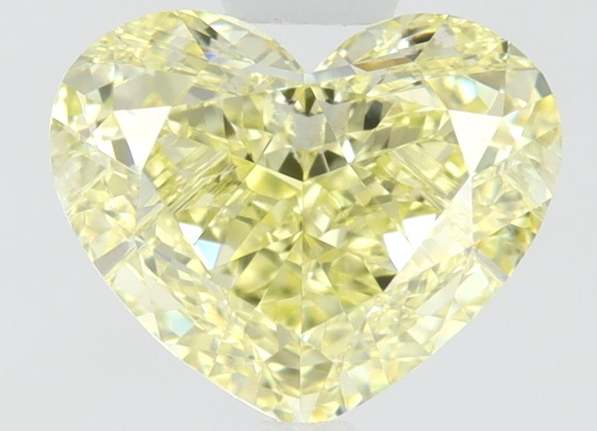 Heart Fancy Yellow Natural Diamond 0.63ct VVS2 loose diamond