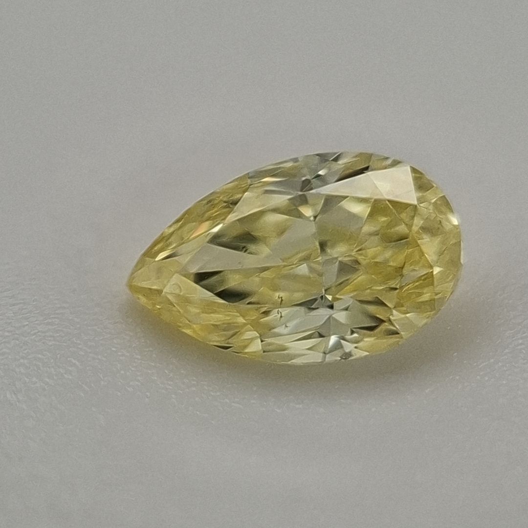 Pear Fancy Yellow Natural Diamond 0.46ct VS2 loose diamond
