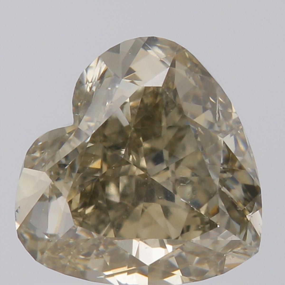 Heart Fancy Dark Green Gray Natural Diamond 1ct SI1 loose diamond