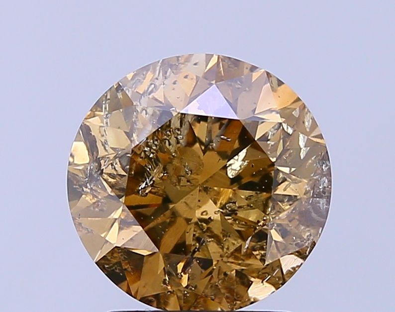 Round Fancy Brown Natural Diamond 2.42ct I1 loose diamond